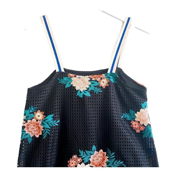 Zara‎ Trf embroidered black mesh mini dress size S - Picture 5 of 10